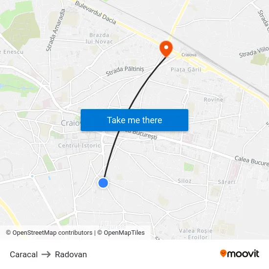 Caracal to Radovan map