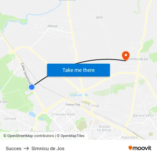 Succes to Simnicu de Jos map