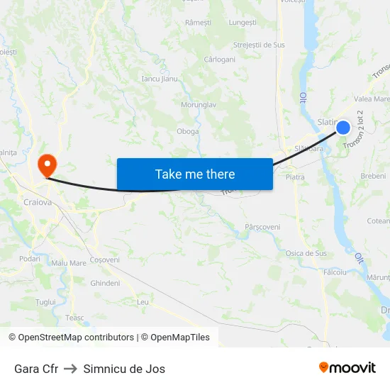 Gara Cfr to Simnicu de Jos map