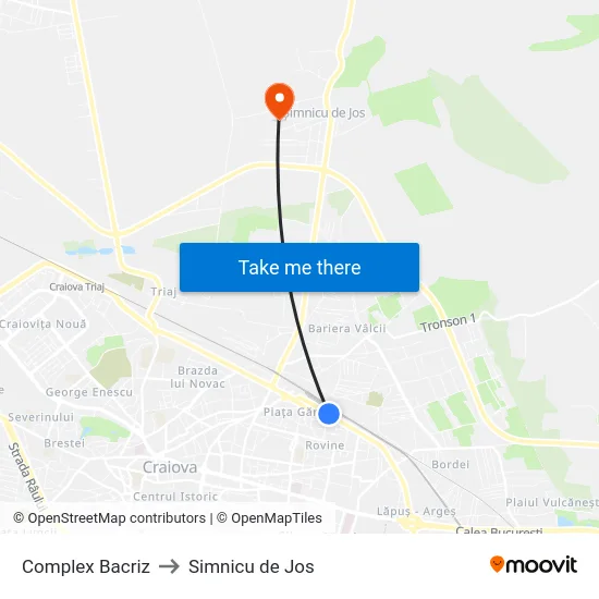 Complex Bacriz to Simnicu de Jos map