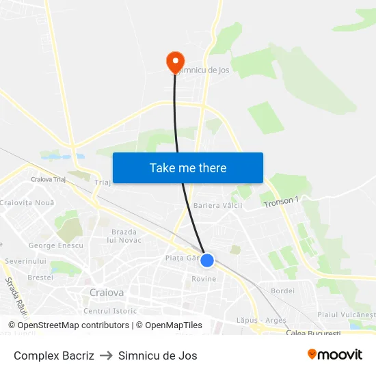 Complex Bacriz to Simnicu de Jos map