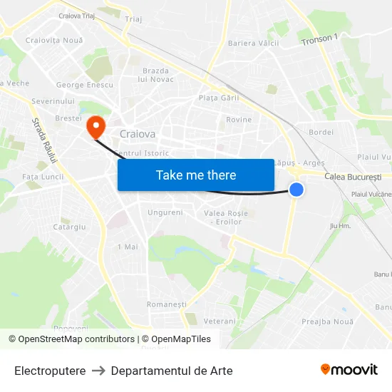Electroputere to Departamentul de Arte map