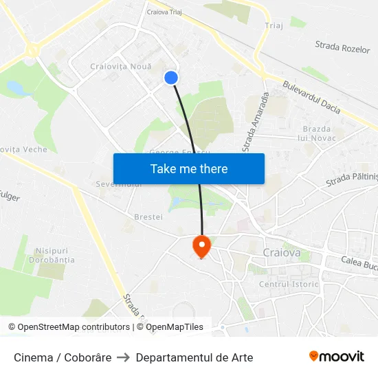 Cinema / Coborâre to Departamentul de Arte map