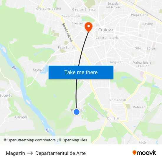 Magazin to Departamentul de Arte map