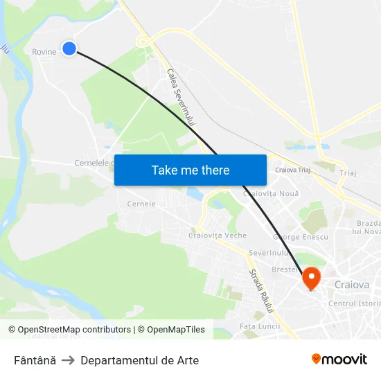 Fântână to Departamentul de Arte map