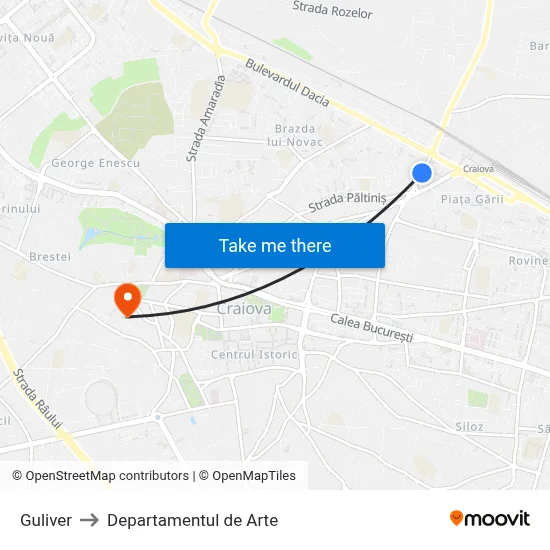 Guliver to Departamentul de Arte map