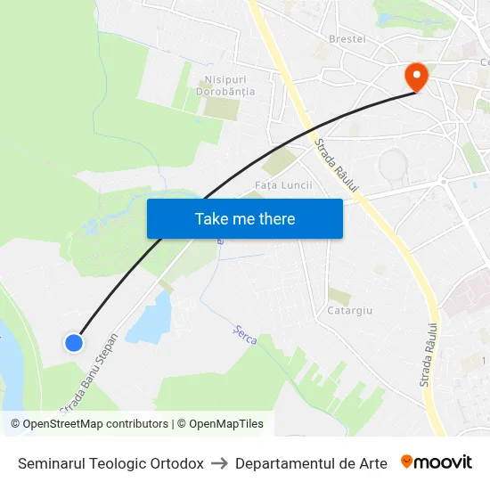 Seminarul Teologic Ortodox to Departamentul de Arte map