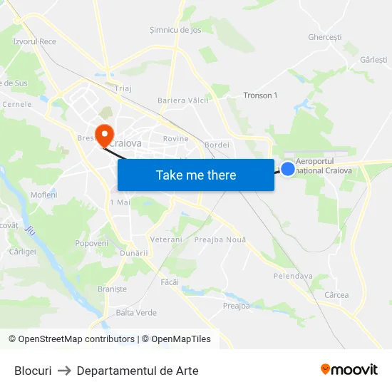 Blocuri to Departamentul de Arte map