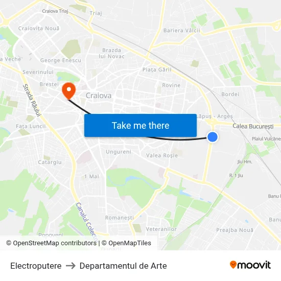 Electroputere to Departamentul de Arte map