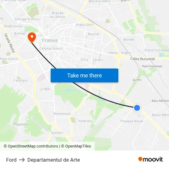 Ford to Departamentul de Arte map
