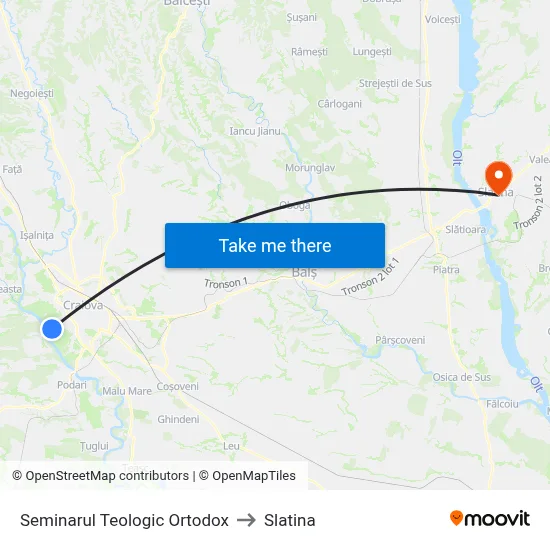 Seminarul Teologic Ortodox to Slatina map
