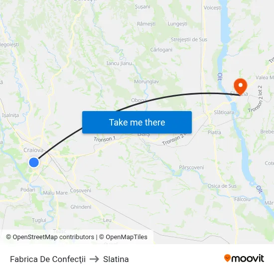 Fabrica De Confecţii to Slatina map