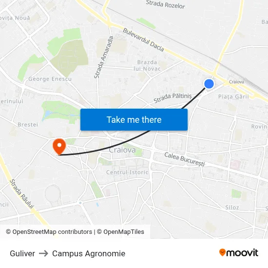Guliver to Campus Agronomie map