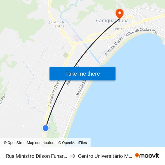 Rua Ministro Dílson Funaro, 377 to Centro Universitário Módulo map