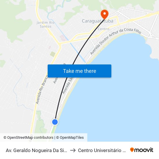 Av. Geraldo Nogueira Da Silva, S/Nº to Centro Universitário Módulo map