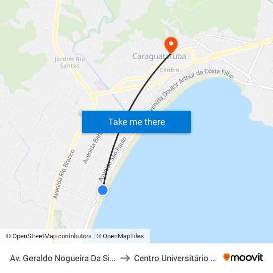 Av. Geraldo Nogueira Da Silva, S/Nº to Centro Universitário Módulo map