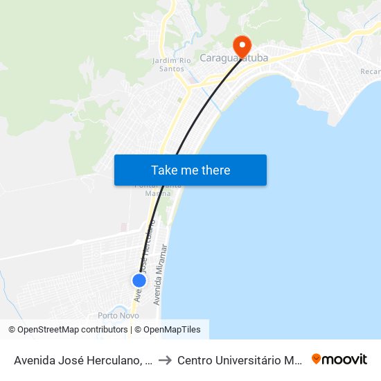 Avenida José Herculano, 4143 to Centro Universitário Módulo map