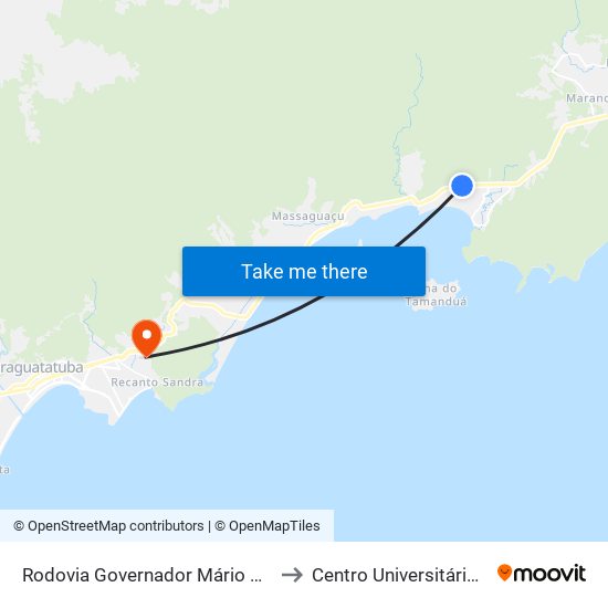 Rodovia Governador Mário Covas, 1817 to Centro Universitário Múdulo map