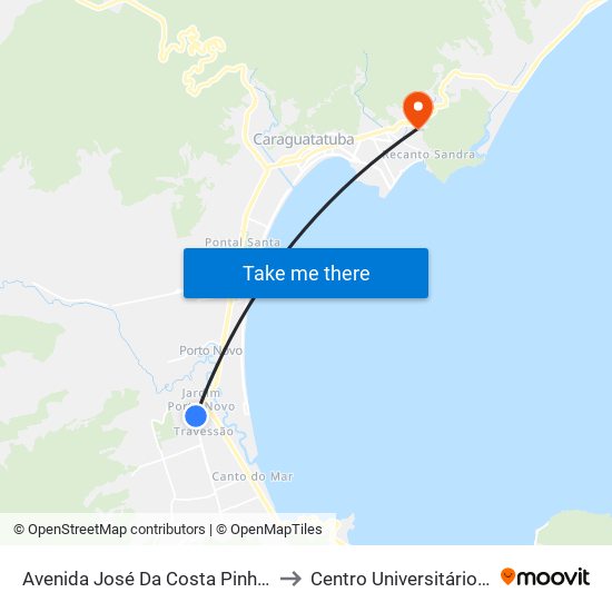 Avenida José Da Costa Pinheiro Júnior to Centro Universitário Múdulo map