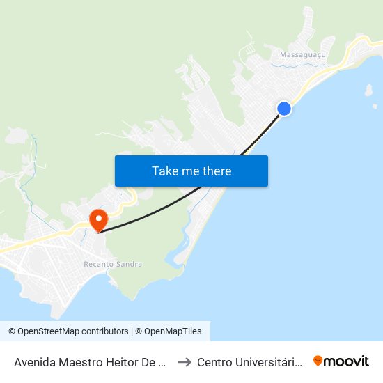 Avenida Maestro Heitor De Carvalho , 32 to Centro Universitário Múdulo map