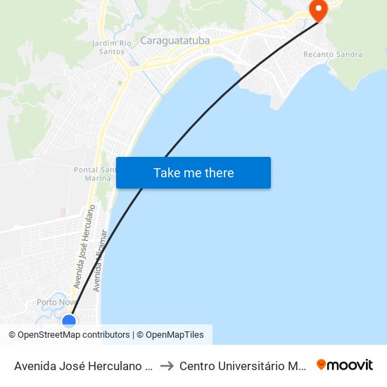 Avenida José Herculano 5380 to Centro Universitário Múdulo map
