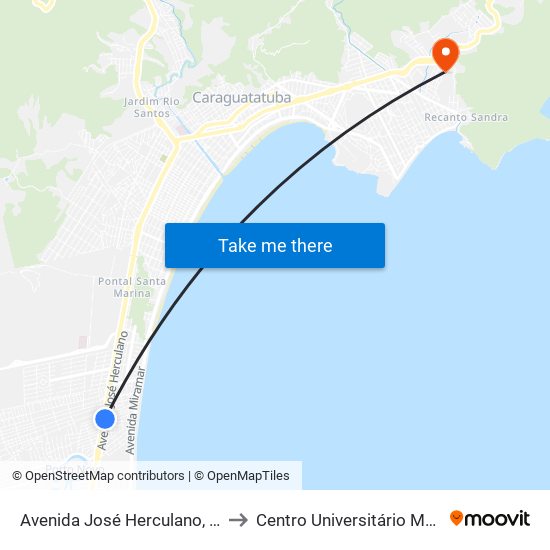 Avenida José Herculano, 4143 to Centro Universitário Múdulo map