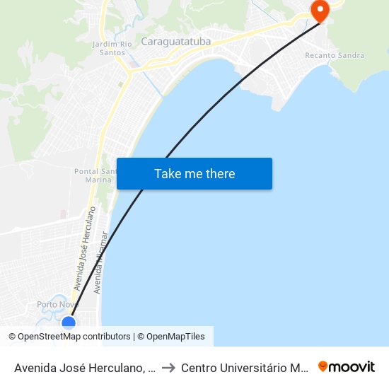 Avenida José Herculano, 5380 to Centro Universitário Múdulo map