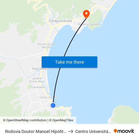 Rodovia Doutor Manoel Hipólito Do Rêgo, 5850 to Centro Universitário Múdulo map