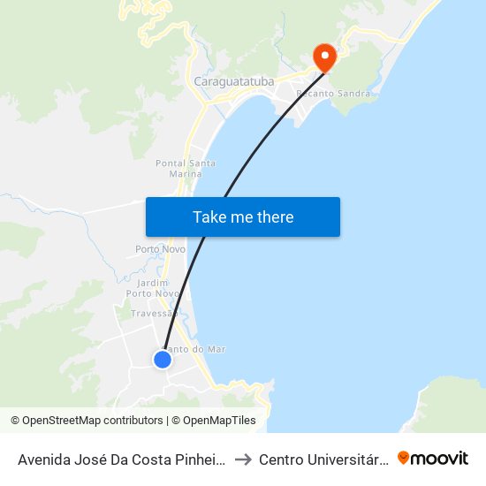 Avenida José Da Costa Pinheiro Júnior, 2600 to Centro Universitário Múdulo map