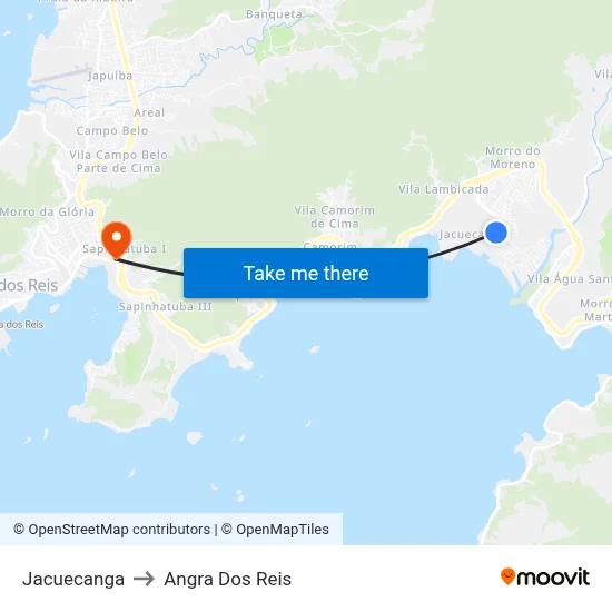 Jacuecanga to Angra Dos Reis map