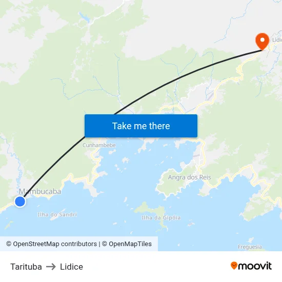 Tarituba to Lidice map