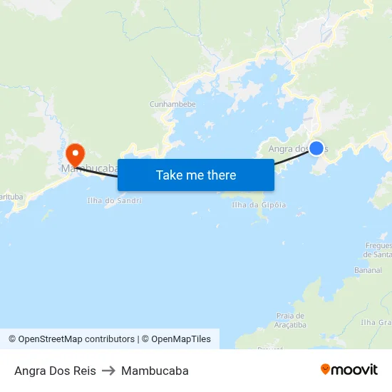 Angra Dos Reis to Mambucaba map