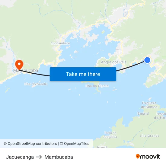 Jacuecanga to Mambucaba map