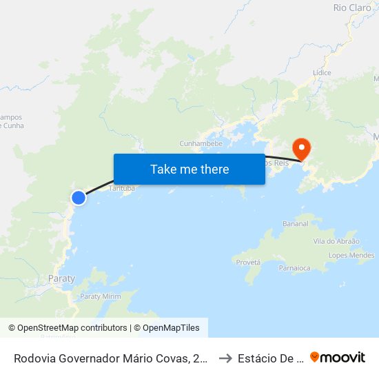 Rodovia Governador Mário Covas, 26211 to Estácio De Sá map