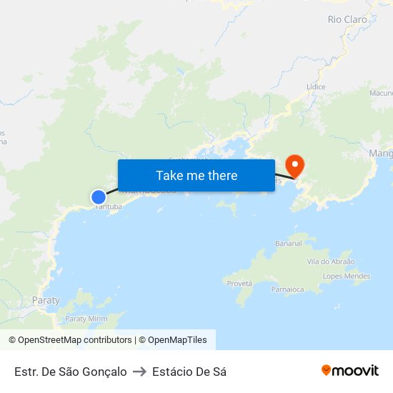 Estr. De São Gonçalo to Estácio De Sá map
