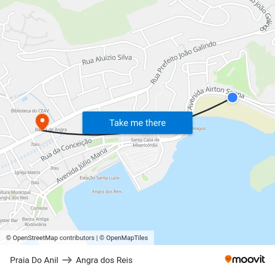 Praia Do Anil to Angra dos Reis map