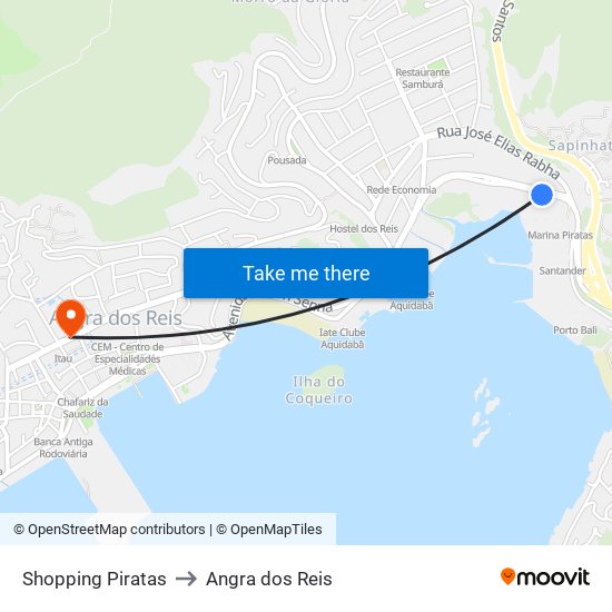 Shopping Piratas to Angra dos Reis map