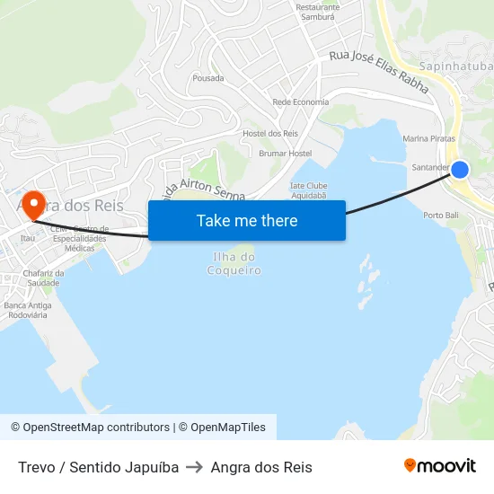 Trevo / Sentido Japuíba to Angra dos Reis map
