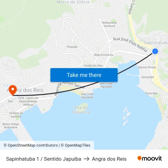 Sapinhatuba 1 / Sentido Japuíba to Angra dos Reis map