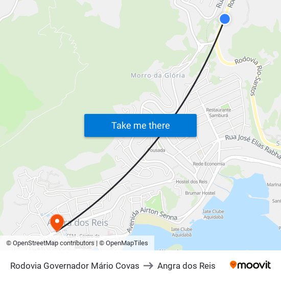 Rodovia Governador Mário Covas to Angra dos Reis map