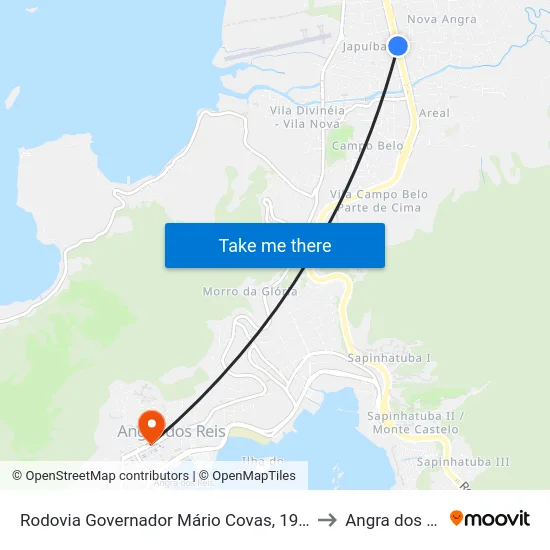 Rodovia Governador Mário Covas, 1923-2221 to Angra dos Reis map