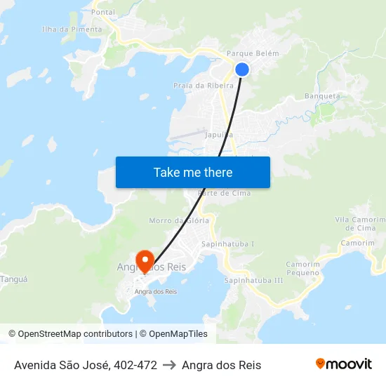 Avenida São José, 402-472 to Angra dos Reis map