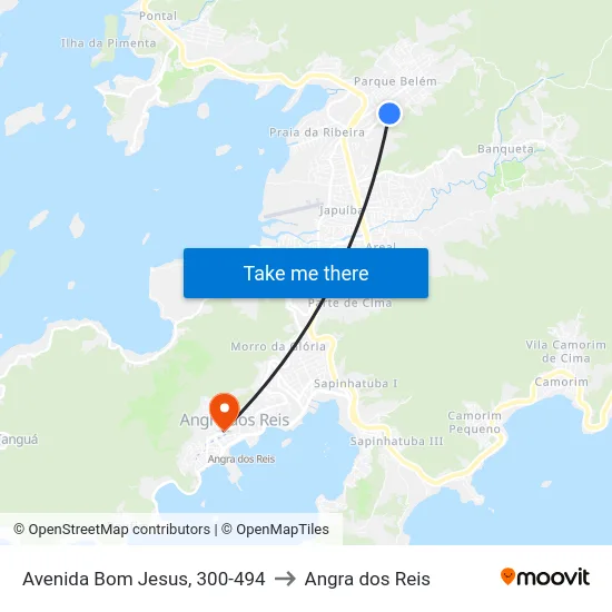 Avenida Bom Jesus, 300-494 to Angra dos Reis map