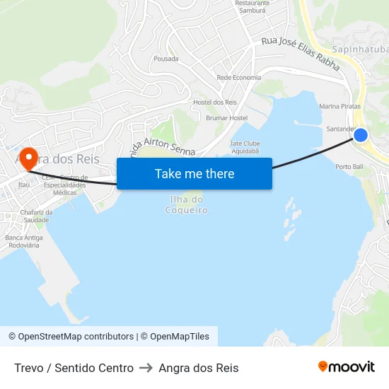 Trevo / Sentido Centro to Angra dos Reis map