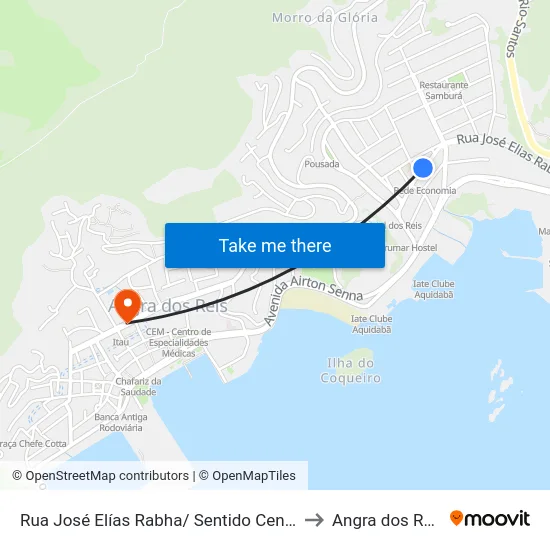 Rua José Elías Rabha/ Sentido Centro to Angra dos Reis map