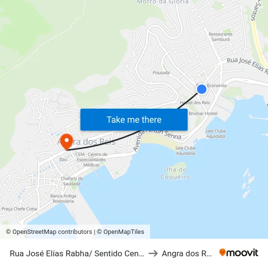Rua José Elías Rabha/ Sentido Centro to Angra dos Reis map