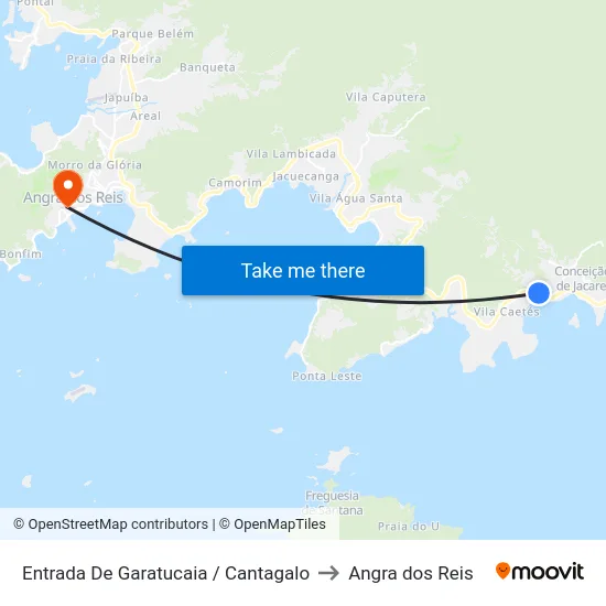 Entrada De Garatucaia / Cantagalo to Angra dos Reis map