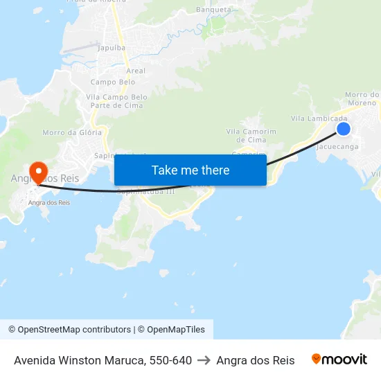 Avenida Winston Maruca, 550-640 to Angra dos Reis map