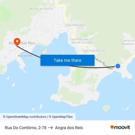 Rua Do Contôrno, 2-78 to Angra dos Reis map