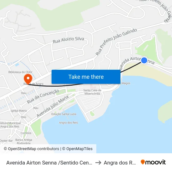 Avenida Airton Senna /Sentido Centro to Angra dos Reis map